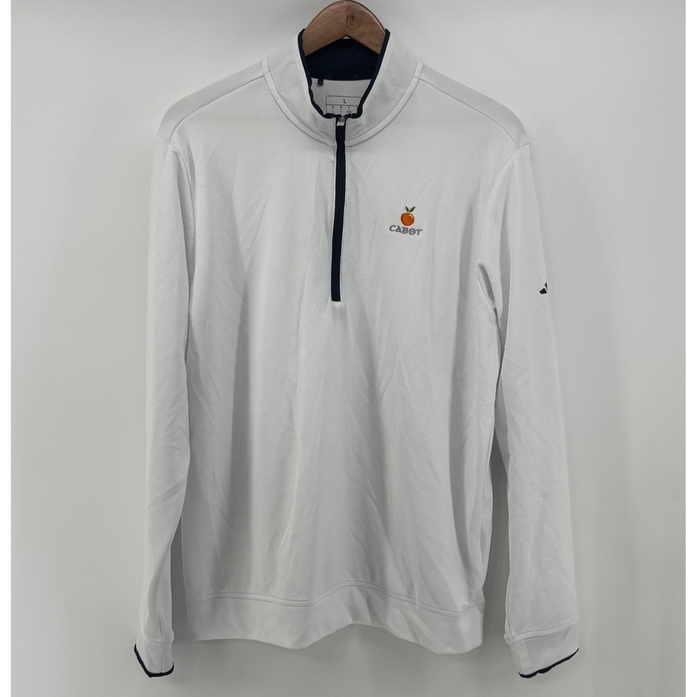 Adidas Cabot Citrus Farms Golf Club Lightweight 1/2 Zip Shirt Men L Long Sleeve